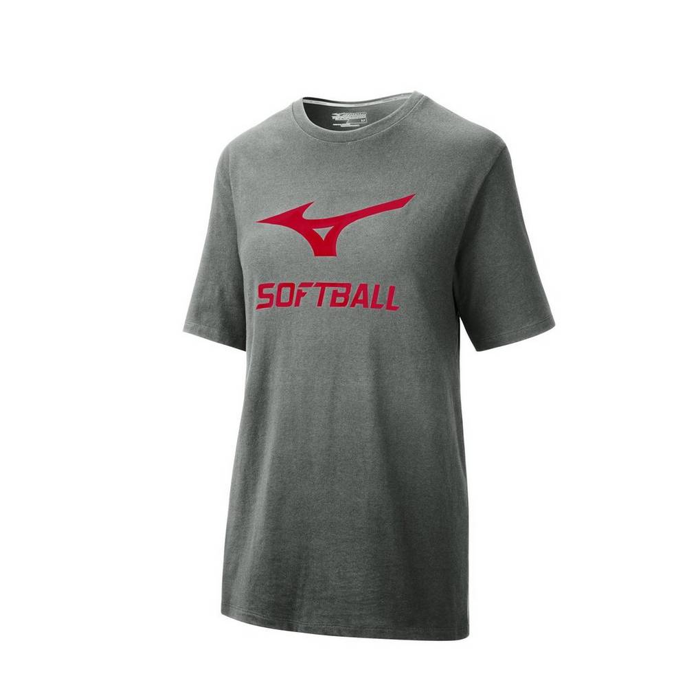 Damske Tričko Mizuno Graphic Softball Siva Vypredaj RQNJ93582